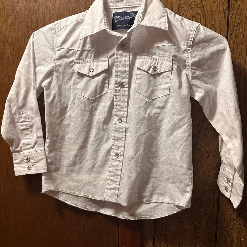 Wrangler Kids' White Button-Down Shirt